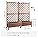 VEVOR 2PCS Raised Garden Bed with Trellis, 60"x13"x61.4" Outdoor Raised Wood Planters with Drainage Holes, Free-Standing Trellis Planter Box for Vine Climbing Plants Flowers in Garden, Patio, Balcony