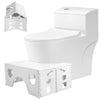 Foldable Toilet Stool, 7 inches Healthy Bathroom Squatting Posture Poop Stool with Anti-Slip Feet, A Good Helper to Effective Relief of Constipation,