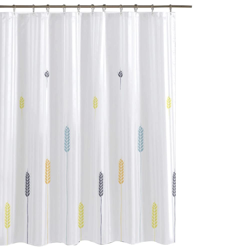 GONOVE Shower Curtain for Bathroom 200 x 200cm Mildew Resistant Waterproof Polyester Fabric Wheat Shower Curtain Liner Long Washable Bath Curtain with