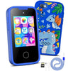 KAKTIN Kids Phone for Boys,Christmas Birthday Dinosaur Gifts for 3 4 5 6 7 8 years old Children,Touchscreen Learning Toys for girls age 3-11 with Dual Camera 8G SD Card (Dinosaur Blue)