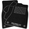 Car Mats FOR Nissan Juke 2010-2019 Black Carpet - Grey Ribbed Trim - Black Rectangle Heel Pad [SAPP-1308]