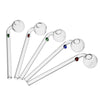 10pcs Glass Pipe Wholesale Curved Handmade Small Water Pipe with Different Colored Balancer