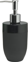 Sealskin Bloom Soap Dispenser, ABS, Black, 8.7 x 17.9 x 7.7 cm