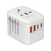 AUNNO Universal Travel Adapter, PD 20W Fast Charging Plug Adapter with 2 USB-C and 2 USB-A Ports, All in One Travel Adapter for Europe, UK, US,