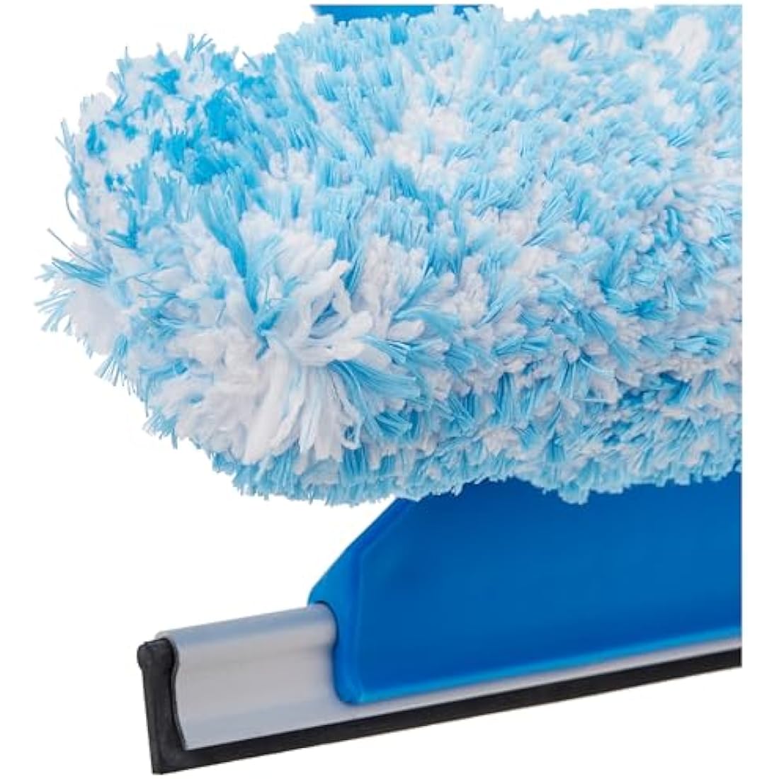 Unger 2-in-1 Microfiber Scrubber and Squeegee, Blue, 6-inch