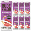 Rude Health 6 x 1 Litre Organic Brown Rice Dairy-Alt Milk, 100% Natural Organic Drink, Lactose Free, Dairy Free & Gluten-Free, Unsweetened, Award-Winning, Healthy & Vegan, 100% Recyclable Packaging