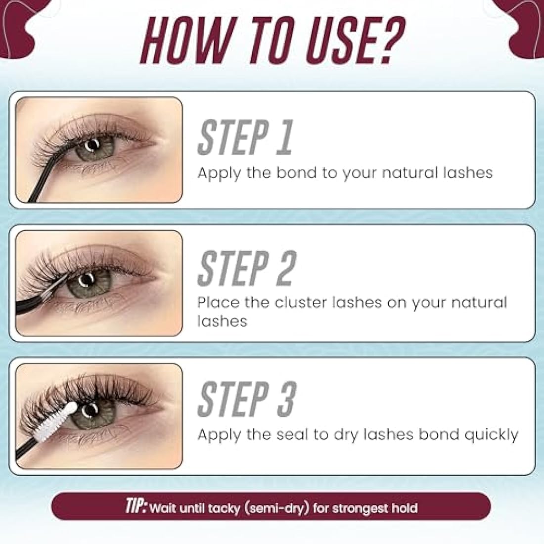 Individual Cluster Eyelashes False Extension | Ultra Thick Knotted Cat Eye Lash Clusters | Lightweight and Waterproof for a Stunning Look (Short 8 mm)