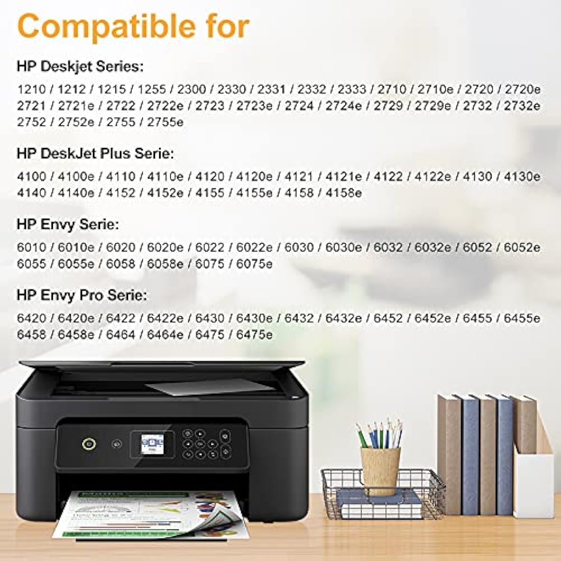 LeciRoba 305XL for Hp 305 305XL Ink Cartridges Black and Colour, for HP Deskjet: 1210 2710 2720 2721 2722 4130 Envy: 6010 6020 6032 6420 6475(Remanufactured, 1-Black, 1-Colour)