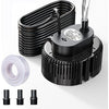 Lnicez 𝟯𝟬𝟬𝟬𝐋／𝐇 Submersible Water Pump, Powerful Portable Water Pump(75W) with 5m Drainage Hose & 7.5m Upgraded Power Cord for Swimming Pools, Fish Tank, Pond,3 Nozzles