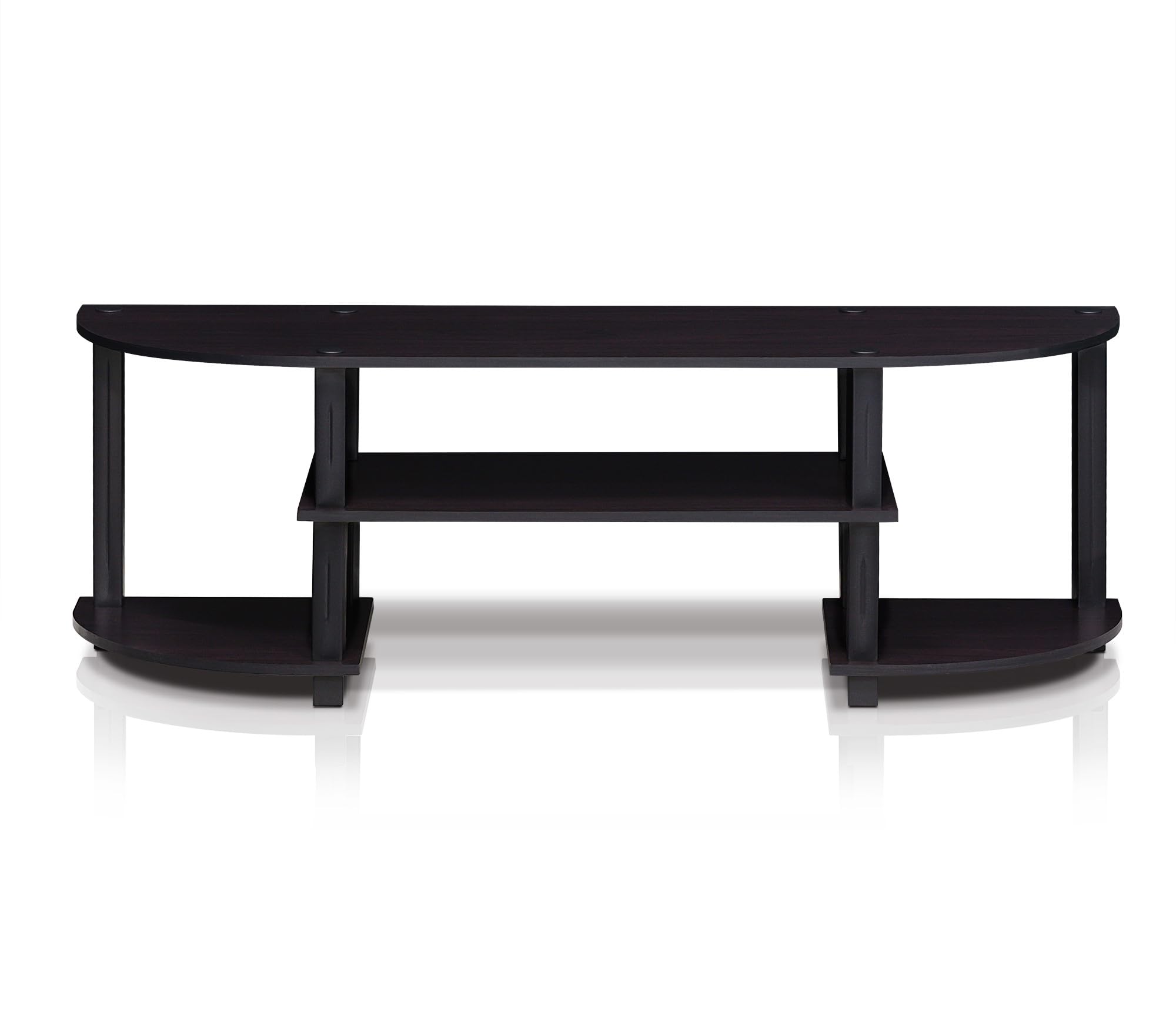 Furinno Turn-S-Tube Wide TV Entertainment Center, TV Unit, TV Stand, Dark Walnut