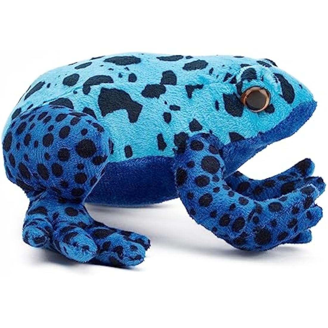 Zappi Co 100% Recycled Plush Poison Dart Frog Blue Toy (15cm Length) Stuffed Soft Cuddly Eco Friendly Animals Collection for Newborns – Lifelike & Realistic