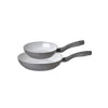Prestige Earth Pan Ceramic Frying Pan Set Non Stick - Induction Frying Pans 20cm & 28cm, Non Toxic Cookware, Dishwasher Safe, Made in Italy, Grey