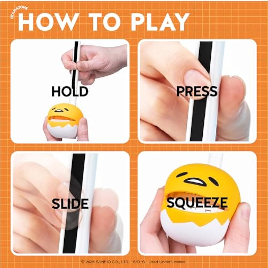Otamatone Special Edition Sanrio (Gudetama) - Fun Electronic Musical Toy Synthesizer Instrument by Maywa Denki (Official Licensed) [Includes Song Sheet and English Instructions]