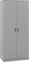 Seconique Dakota 2 Door Wardrobe in Light Grey