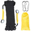 Gangying Climbing Rope 8mm Outdoor Static Rock Climbing Rope 30m High Strength Cord Safety Rope Braid Nylon Rope Escape Rope Fire Rescue Parachute Rope with 2 Carabiner
