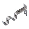 ANCLLO 3pcs Heavy Duty Curtain Rod Brackets for 3/4 Inch Rod (Silver)