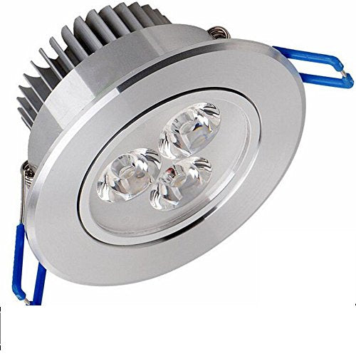 POCKETMAN 220V 3W LED Recessed Ceiling Light Downlights Spotlight,Cool White,280-300 Lumen,(Equivalent 30W) 10 Pack