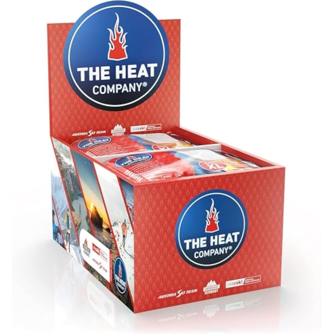 THE HEAT COMPANY Handwarmer XL - 10, 20 or 40 Pieces - EXTRA WARM - XL Hand Heat Pad - 24 Hours Warm Hands - Instant Heat - Air Activated - Purely Natural