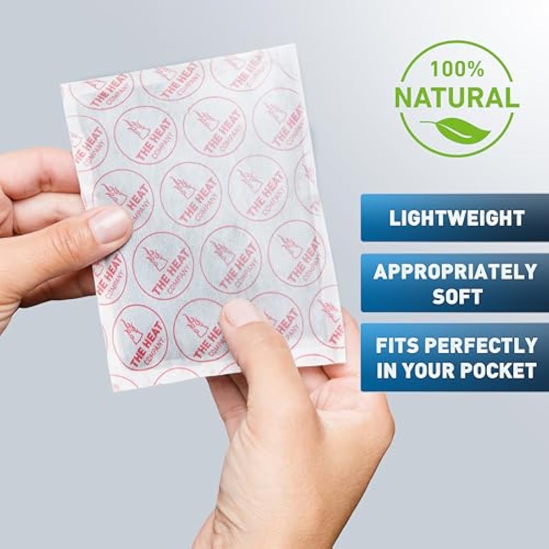 THE HEAT COMPANY Handwarmer XL - 10, 20 or 40 Pieces - EXTRA WARM - XL Hand Heat Pad - 24 Hours Warm Hands - Instant Heat - Air Activated - Purely Natural