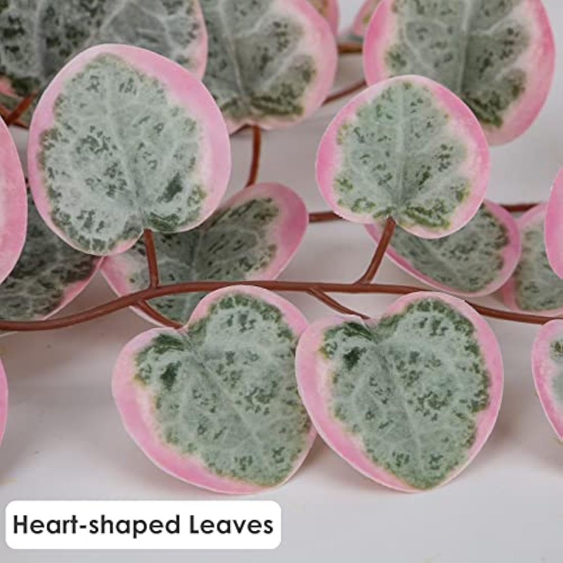 Hollyone Trailing Artificial Plants Decorative Fake Potted Plants, String of Hearts Plants Indoors Outdoors, Faux Trailing Plants for Home, Wall, Living Room, Bedroom, Office Decorations