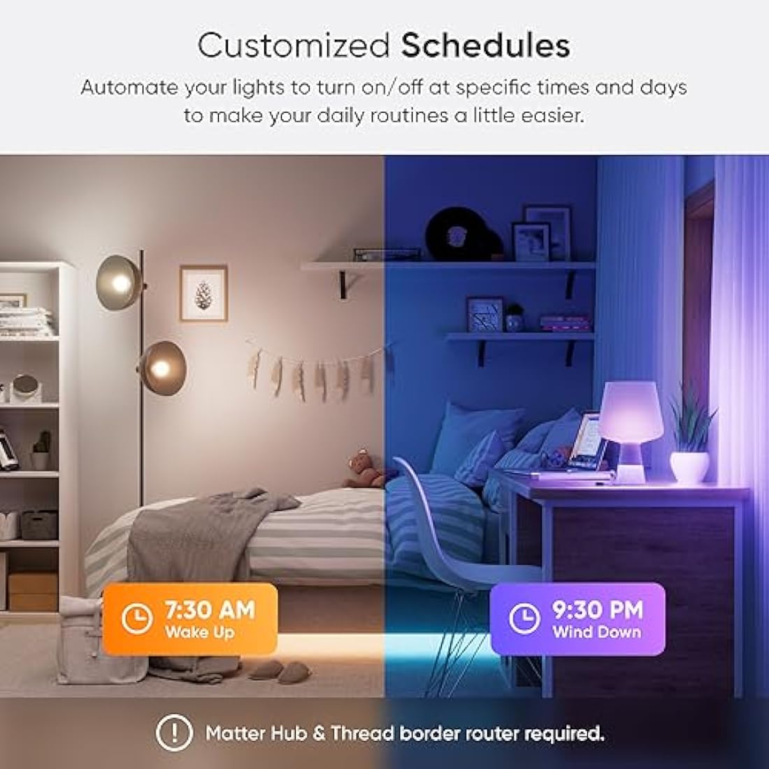 Nanoleaf Matter Essentials E27 LED Bulbs, Pack of 3 RGBW Dimmable Smart Bulbs - Matter over Thread, Bluetooth Colour Changing Light Bulbs, Works with Google Apple, Room Decor & Gaming
