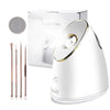 Wolady Facial Steamer, Nano Ionic Face Steamer Sauna Hot Mist for Face Spa Moisturzing Opening Pores with 4 Pcs Extraction Tools (White)