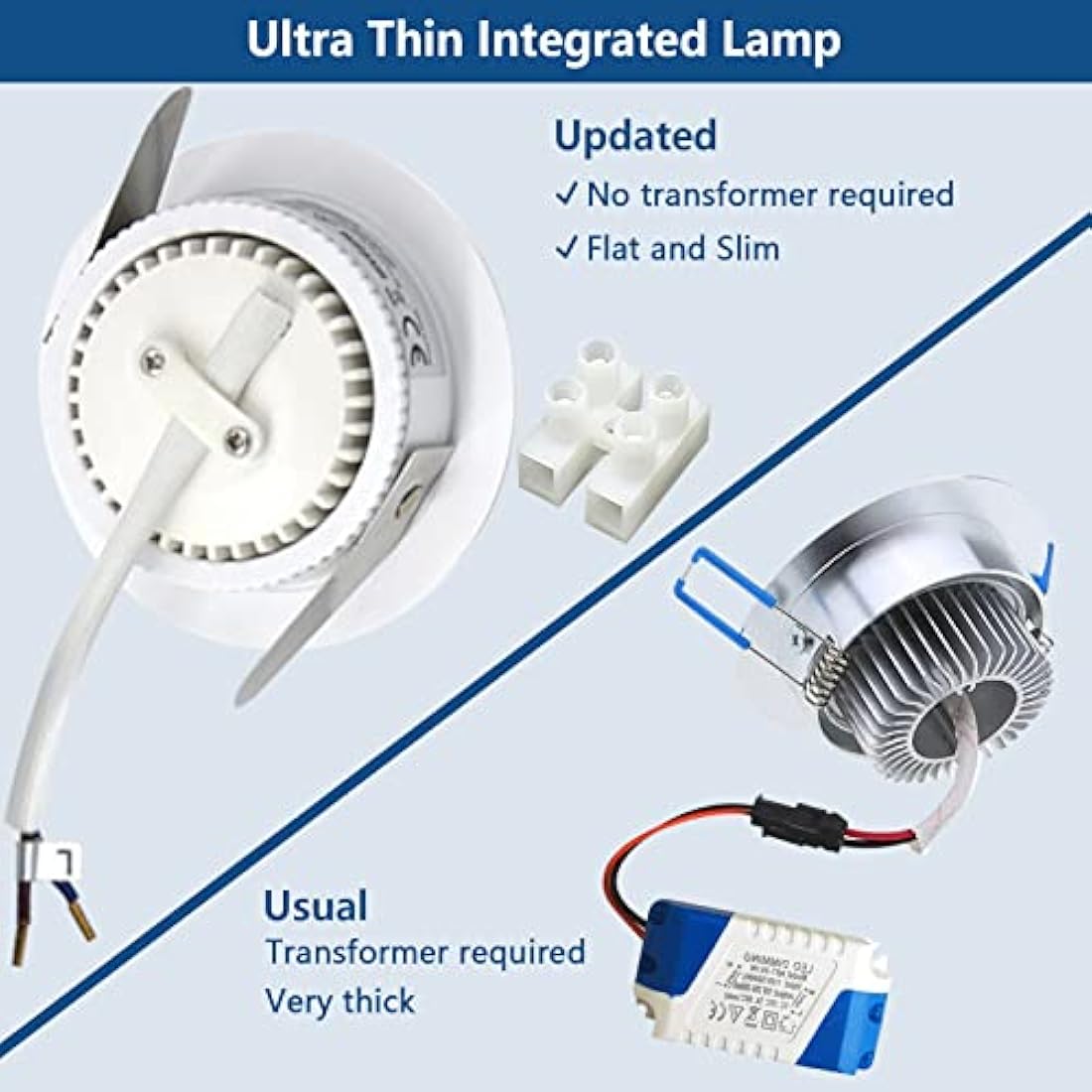 HiBay 10x 5W Recessed Spotlights Ceiling Lights IP44 LED Bathroom Downlights Ultra Slim Spot Lights for Kitchen Soffits 500LM Neutral White 4500K 240V