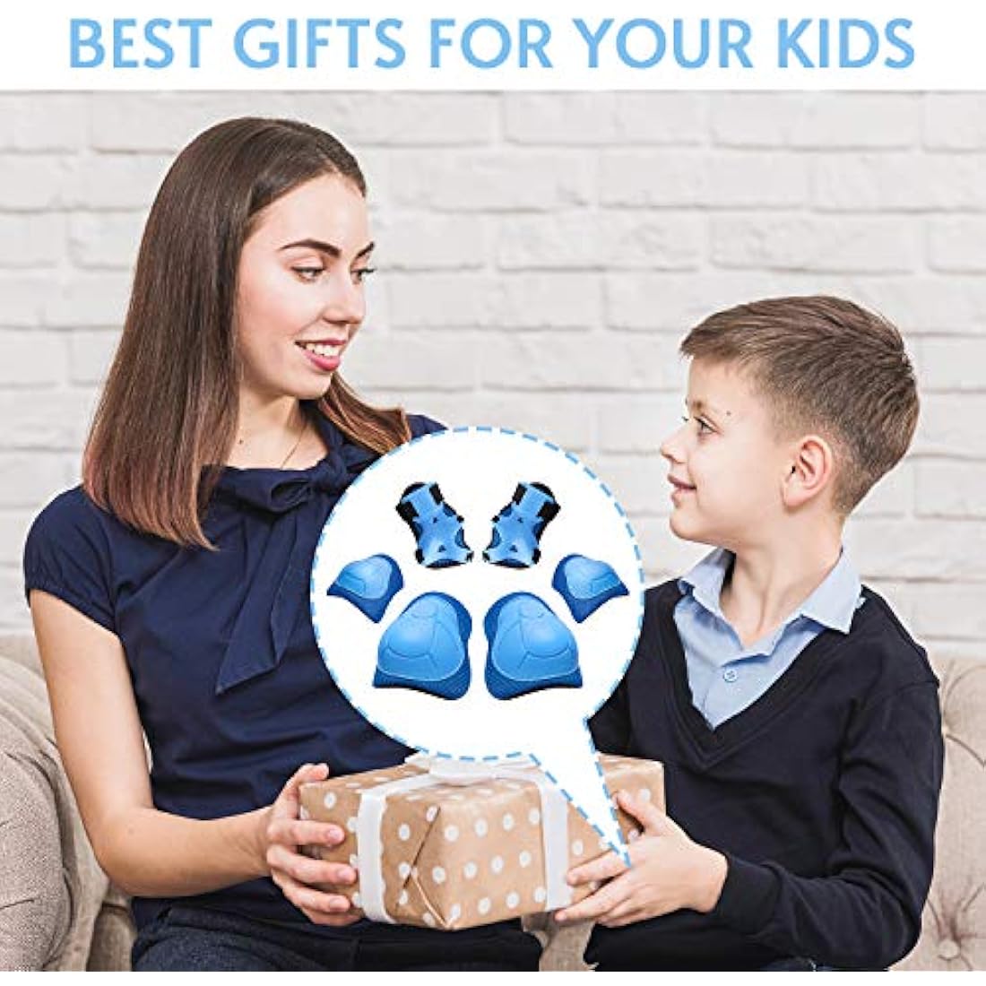 RUNDONG Kids/Youth Knee Pads Elbow Pads Wrist Guards 3 in 1 Protective Gear Set for Child Roller Skates, Cycling, Inline Skating, Scooter Skateboard, BMX Bike, Riding, and Multiple Outdoor Sports