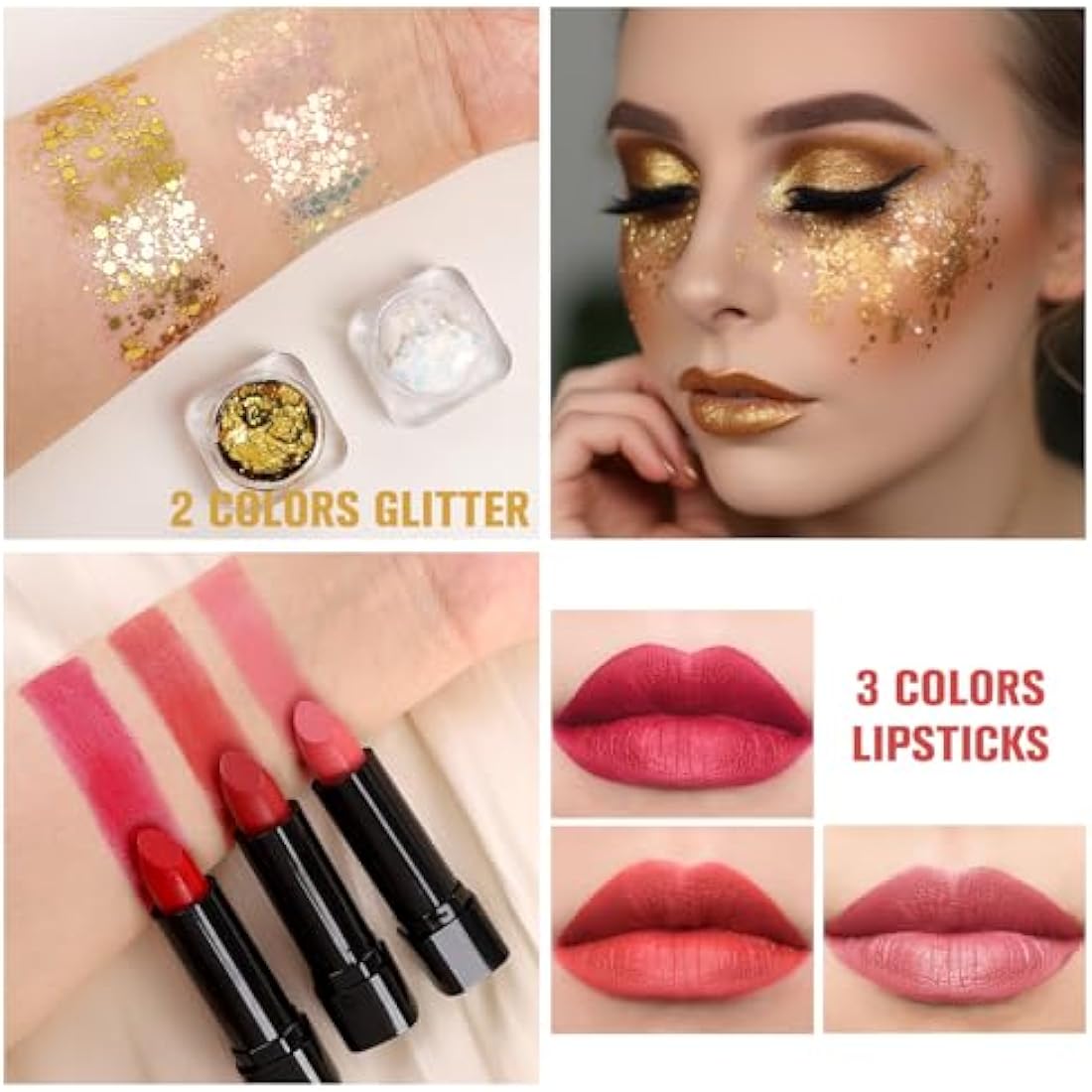 Professional Makeup Kit for Women Girl Full Kit with Mirror 60 Colors All in One Make up Gift Set Included Eyeshadow,Blusher,Highlighter,Compact Powder,Brow Powder,Lipstick,Glitter,Eyeliner,Mascara 01