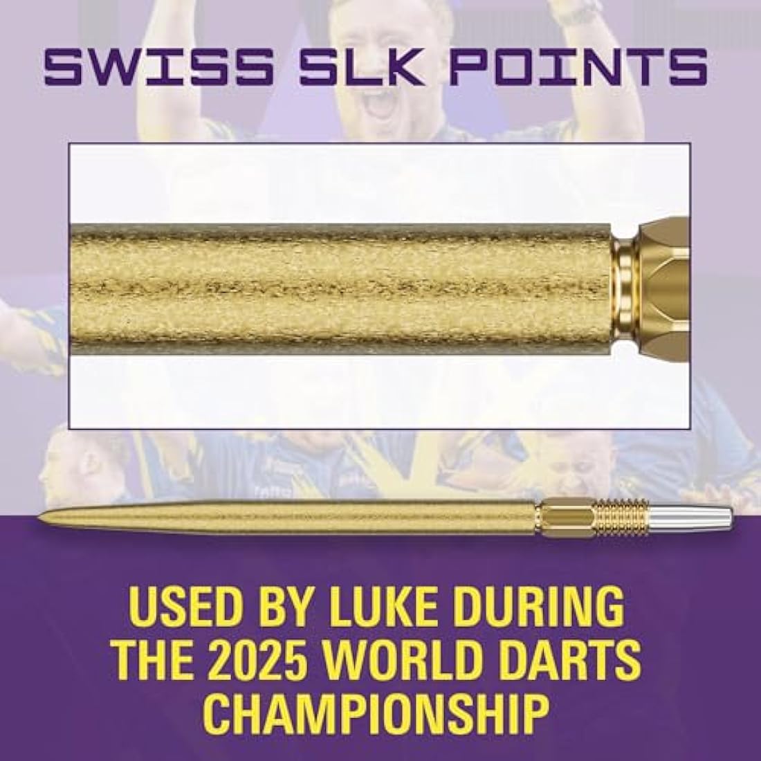 Target Darts Luke Littler World Champion Steel Tip Swiss Point Darts, 90% Tungsten Dart Set, 23G | The Nuke 2025 Special Edition K-Flex, Key Ring, Spare SLK Swiss Points and Premium Tool Included