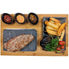 Black Rock Grill Steak on a Stone Grill Set, Sizzling Lava Stone Cooking Set