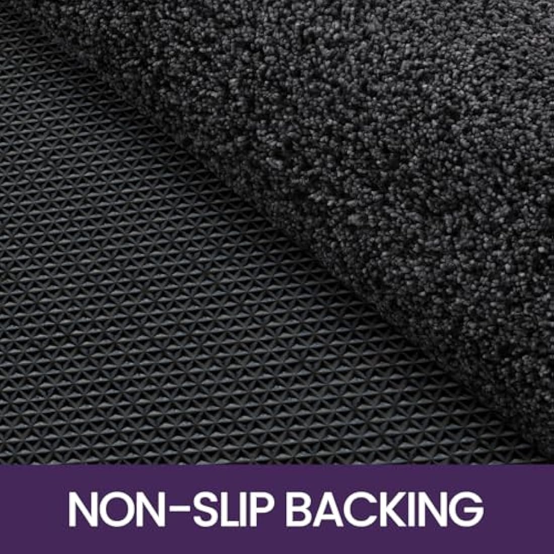 DEXI Dirt Trapper Door Mat Indoor, Non-slip Doormats Inside, Machine Washable, Super Absorbent Entrance Mats Soft Floor Carpet Rug, 60 x 90 cm, Black-Grey