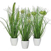 Klocke Dekorationsbedarf Artificial Plant - Grass in Pot - Pack of 3 - Height: 36 cm - Colour: Green - Artificial Grass / Table Decoration