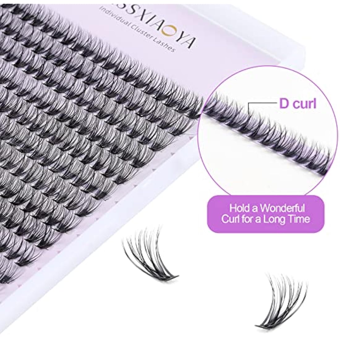 Cluster Eyelash 240pcs 40D 0.07 D Curl 9mm Cluster Eyelashes Extensions, Soft Individual Lashes Natural False Eyelashes Clusters DIY Eyelash Extension At Home (9mm, 40D-D-0.07)
