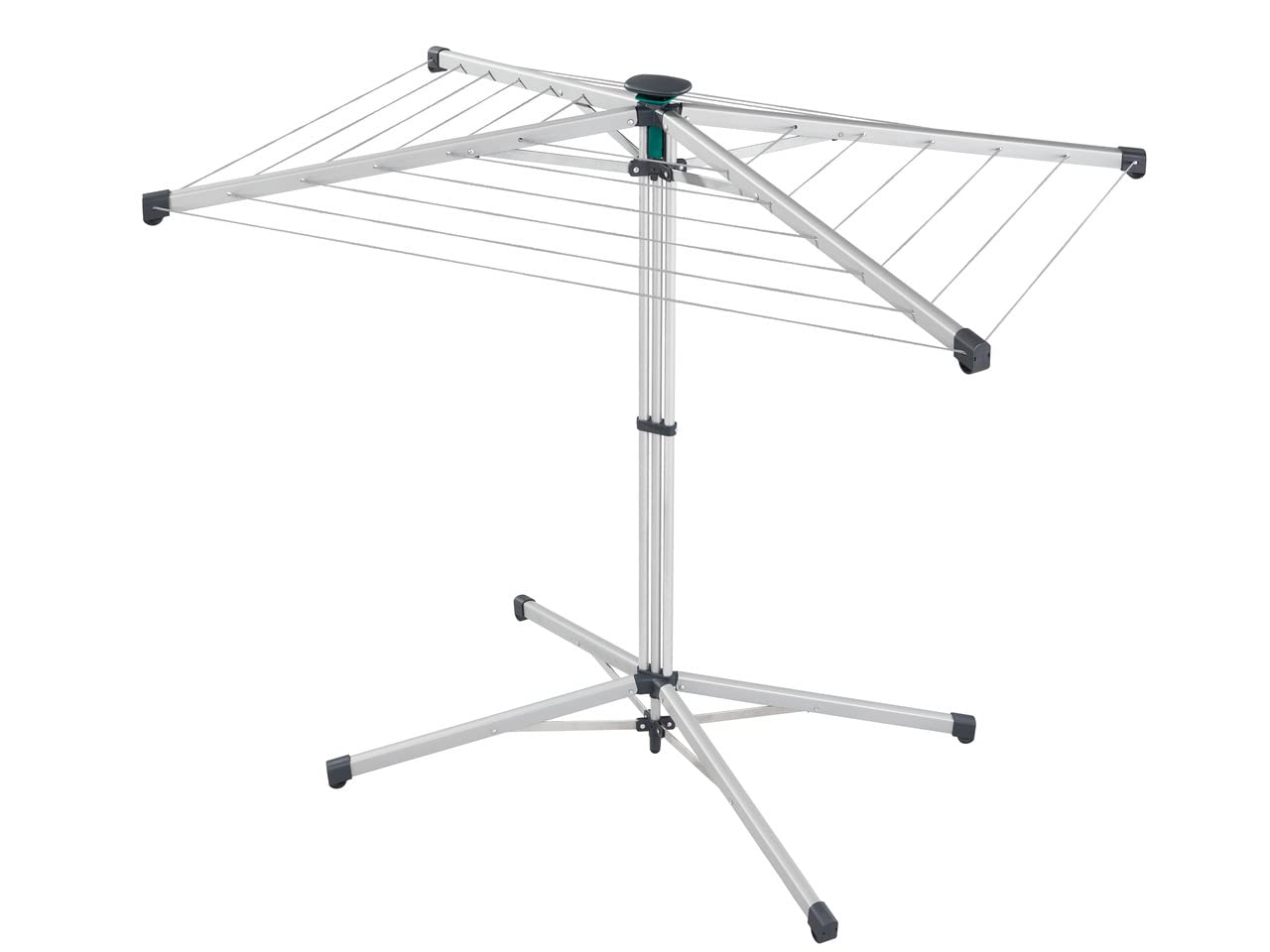 Leifheit Umbrella Stand Dryer LinoPop-Up 140 umbrella clothesline, free-standing outdoor clothesline for gardens and campsites, outdoor washing line