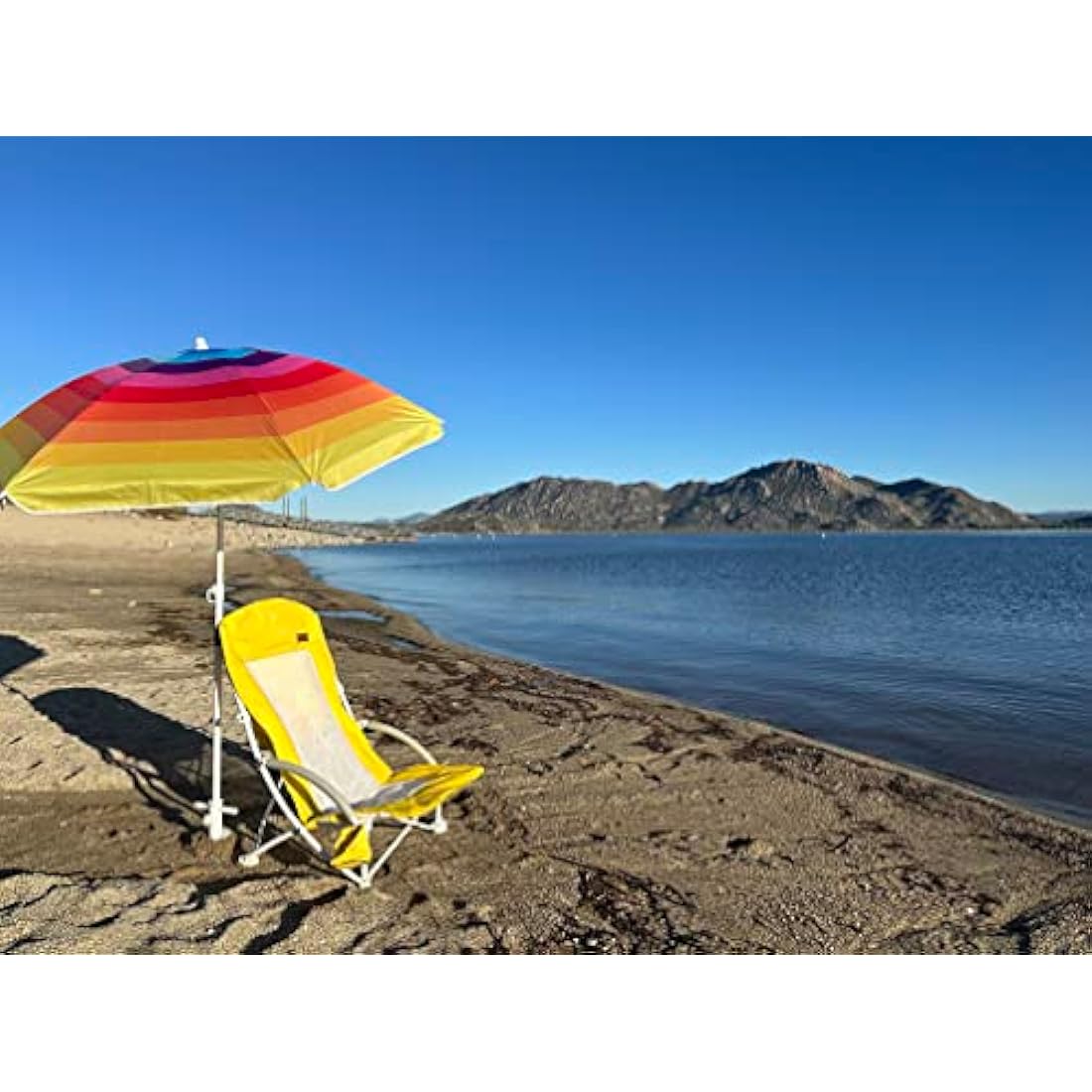 Nice C Beach Chair, Camping chair, Beach Chairs for Adults, with UPF 50 Umbrella and Cooler Bag, High Back, Cup Holder,Carry Bag,Heavy Duty, Outdoor(1 pack yellow)