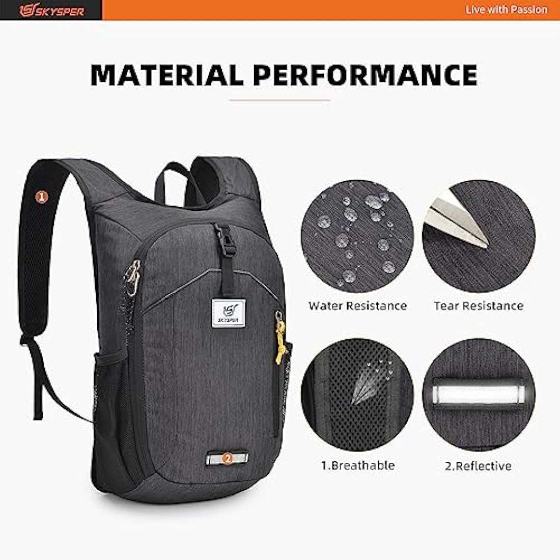 SKYSPER 10L Hiking Backpack Small Hiking Daypack Packable Lightweight Travel Day Pack for Women Men