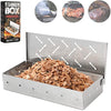 Smoker Box for BBQ Grill Wood Chips -Smoker Grill Accessories - Charcoal & Gas Barbecue Meat Smoking with Hinged Lid - Best Grilling Accessories & Utensils Gift for Dad