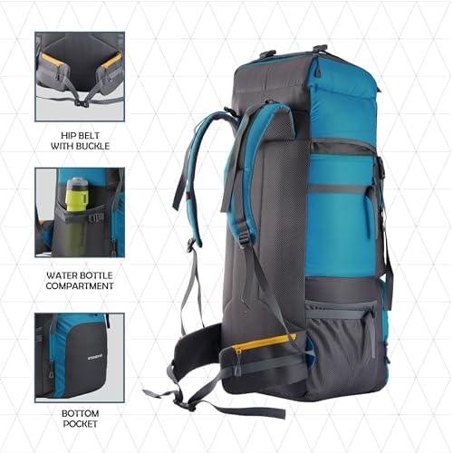 TRAWOC STONEX 60 Ltr Travel Backpack Trekking Rucksack bag for Men & Women Travel Bag Hiking Backback, HK001