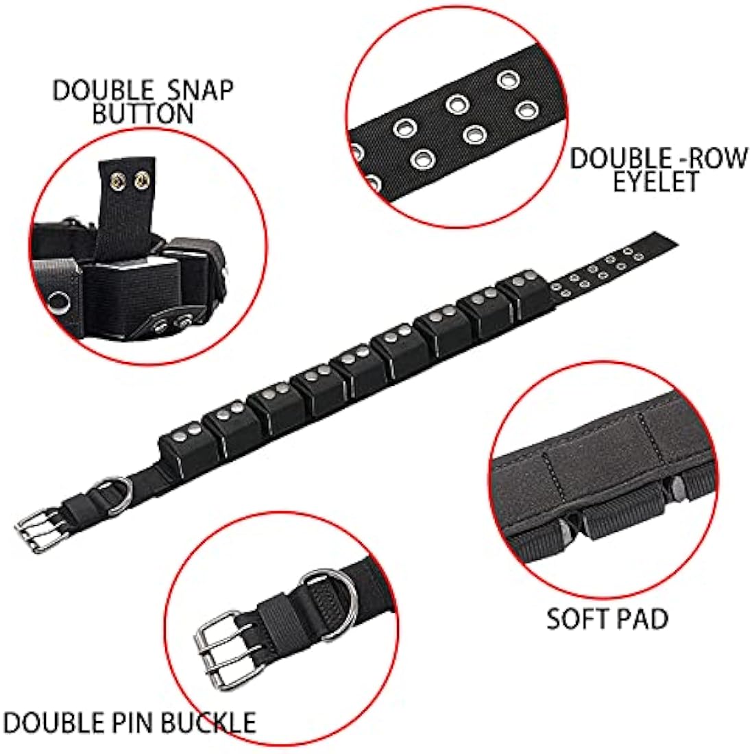 Walktime Tactical Weighted Dog Collar - Weights for Training & Exercise - Small, Medium, Large Dogs