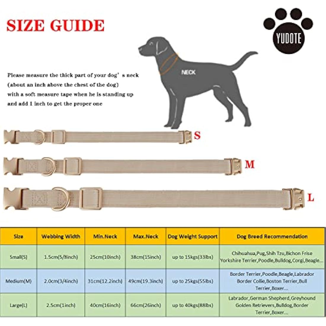 YUDOTE Ultra-soft Dog Collar Natural Cotton Corduroy Made for Small Dogs with Sensitive Skin,Creamy White