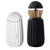 WideSmart 2 Pcs Toothpick Holder Dispenser,Automatic Toothpick Dispenser Toothpick Holder Plastic Press Dispenser Toothpick Boxes Cotton Buds