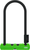 ABUS U-lock Ultra 410 + SH34 lock holder - Bicycle lock with round shackle - security level 8 - Black/Green - 230 mm shackle height