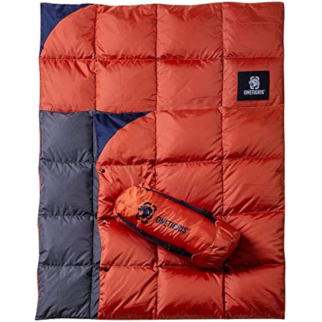 OneTigris Down Camping Blanket for Cold Weather Packable Puffy Backpacking Lightweight Quilt Hiking Gardening Travel Beach Picnic