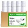 V1 Trade Thermal Rolls 80 mm x 80 m x 12 mm (Pack of 48) - Cash Register Rolls 80 mm Thermal for Cash Register - EC Rolls Made of Thermal Paper 42 g/m2 - Receipt Rolls Thermal 80 mm for Receipt