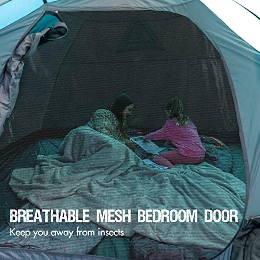 Portal 3-4 Man Tent with Porch, Camping Tent for 3 to 4 Persons with Sewn-in Groundsheet, 4000mm Waterproof Family Tent with Bedroom, Lightweight Dome Tent for Outdoor Garden Backpacking Hiking