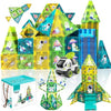 BUBUQE Magnetic Tiles Building Block Set Magnet Tiles Educational Toy Space Adventure Learning Construction Magnetic Toys Set Birthday Gift for Boys Girls Kids Age 3 4 5 6 7 8