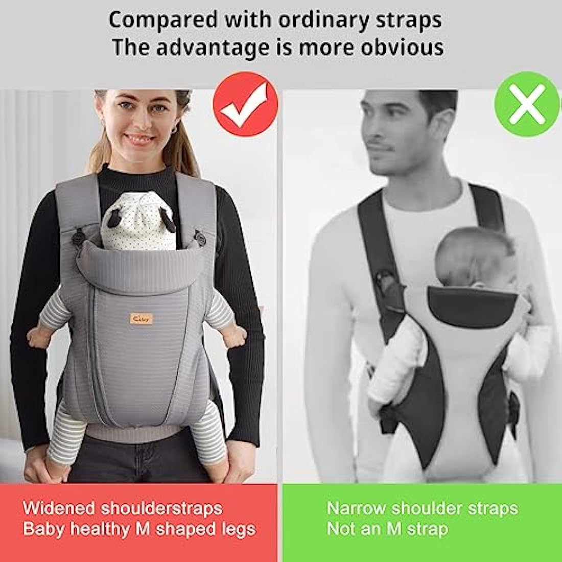 CUBY Front Carriers for Newborn, Summer Breathable Zippers Toddler Wrap Baby Holder Belt,Outdoor Facing & Back Baby Carriers from Newborn, Adjustable Head Neck Support with Head Cover Use up to 30 LBS