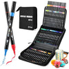 60 Colours Acrylic Paint Markers, Dual Tip Acrylic Paint Pens with Brush Tip and Fine Tip for for Adults, Kids, Eggs, Wood, Rock, Canvas, Plastic, Stone, Glass, Ceramic