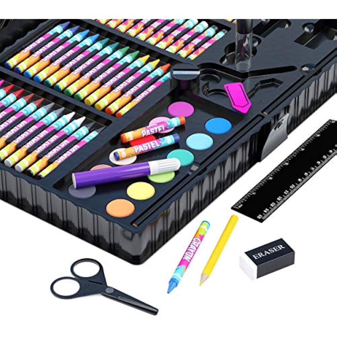 GirlZone Ultimate Art Set for Girls, 118-Piece Awesome Arts and Crafts Kit for Kids, Fun Girls Toys Age 7 Set & Great Gift Idea for Creative Kids